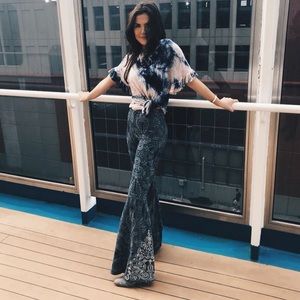 Free People • Paisley Print Flare Jeans